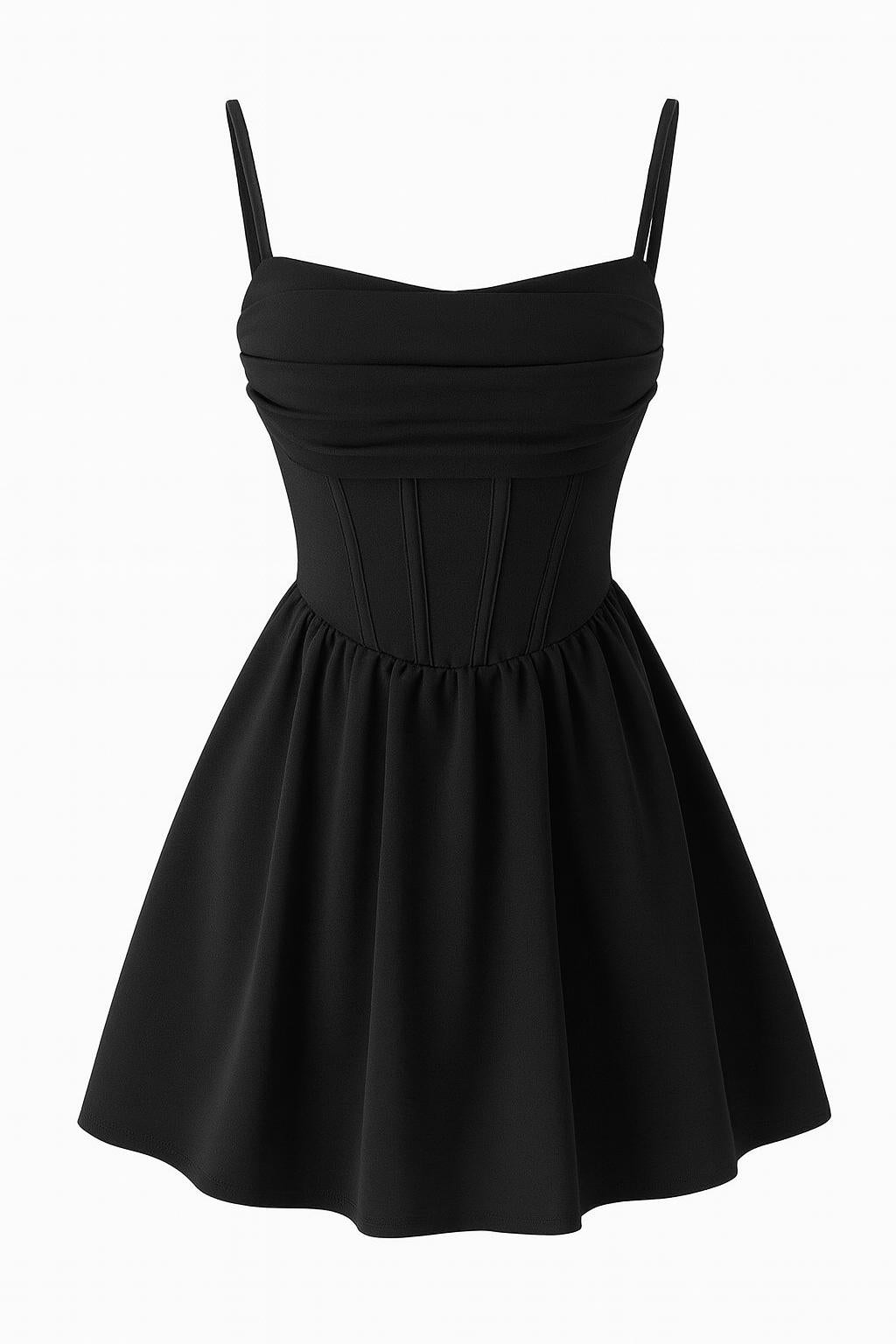 Short Cocktail Mini Dress with Straps
