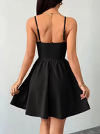 Short Cocktail Mini Dress with Straps