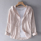 Men's Striped Oversized Shirt with Hood
