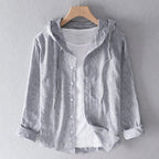 Men's Striped Oversized Shirt with Hood