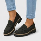 Women's Slip On Platform Loafers with Lug Sole