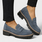 Women's Slip On Platform Loafers with Lug Sole