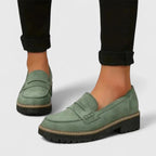 Women's Slip On Platform Loafers with Lug Sole