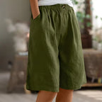 Women's Baggy Wide Leg Shorts with High Waist and Pockets