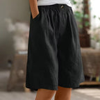 Women's Baggy Wide Leg Shorts with High Waist and Pockets