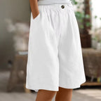 Women's Baggy Wide Leg Shorts with High Waist and Pockets