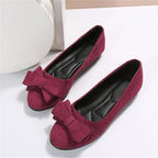 Women's Ballet Slip On Flats with Bow Detail