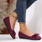 Women's Ballet Slip On Flats with Bow Detail