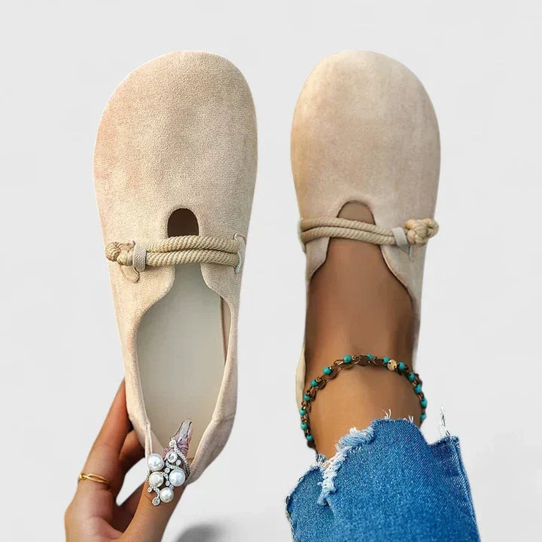 Women's Barefoot Slip On Flats with Rope Tie