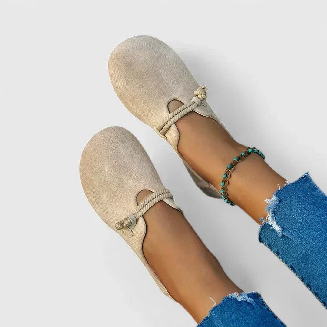 Women's Barefoot Slip On Flats with Rope Tie