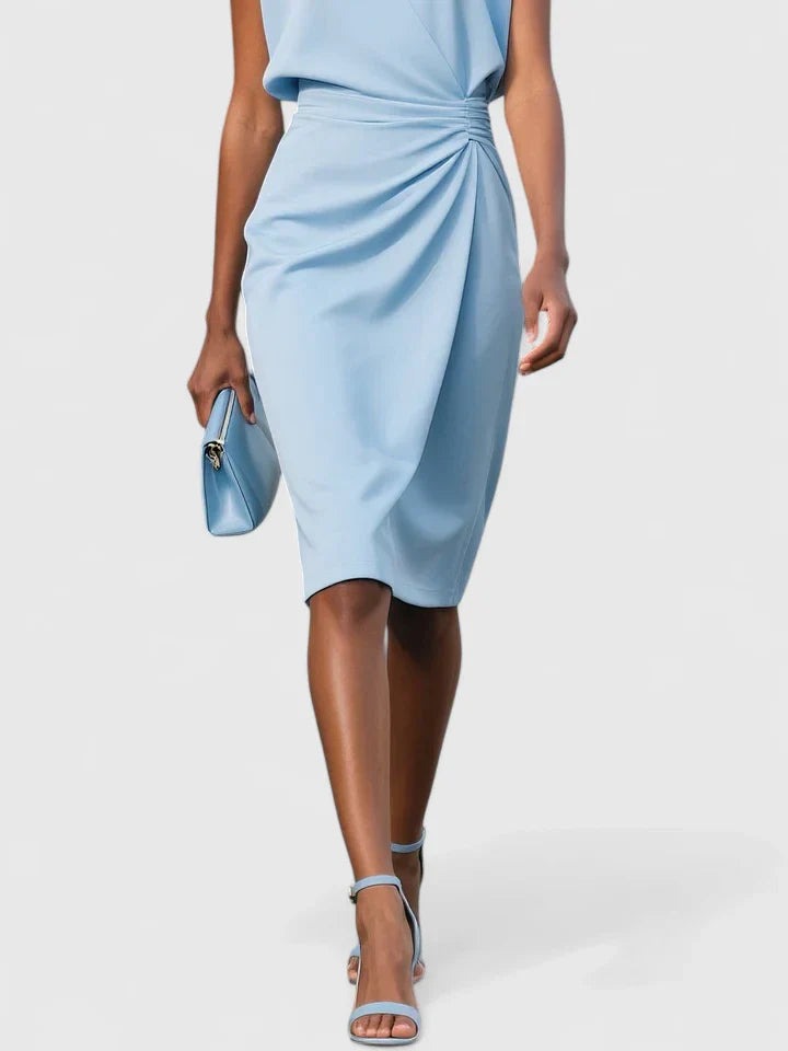 Women's Cocktail Party Dress with Keyhole Neckline