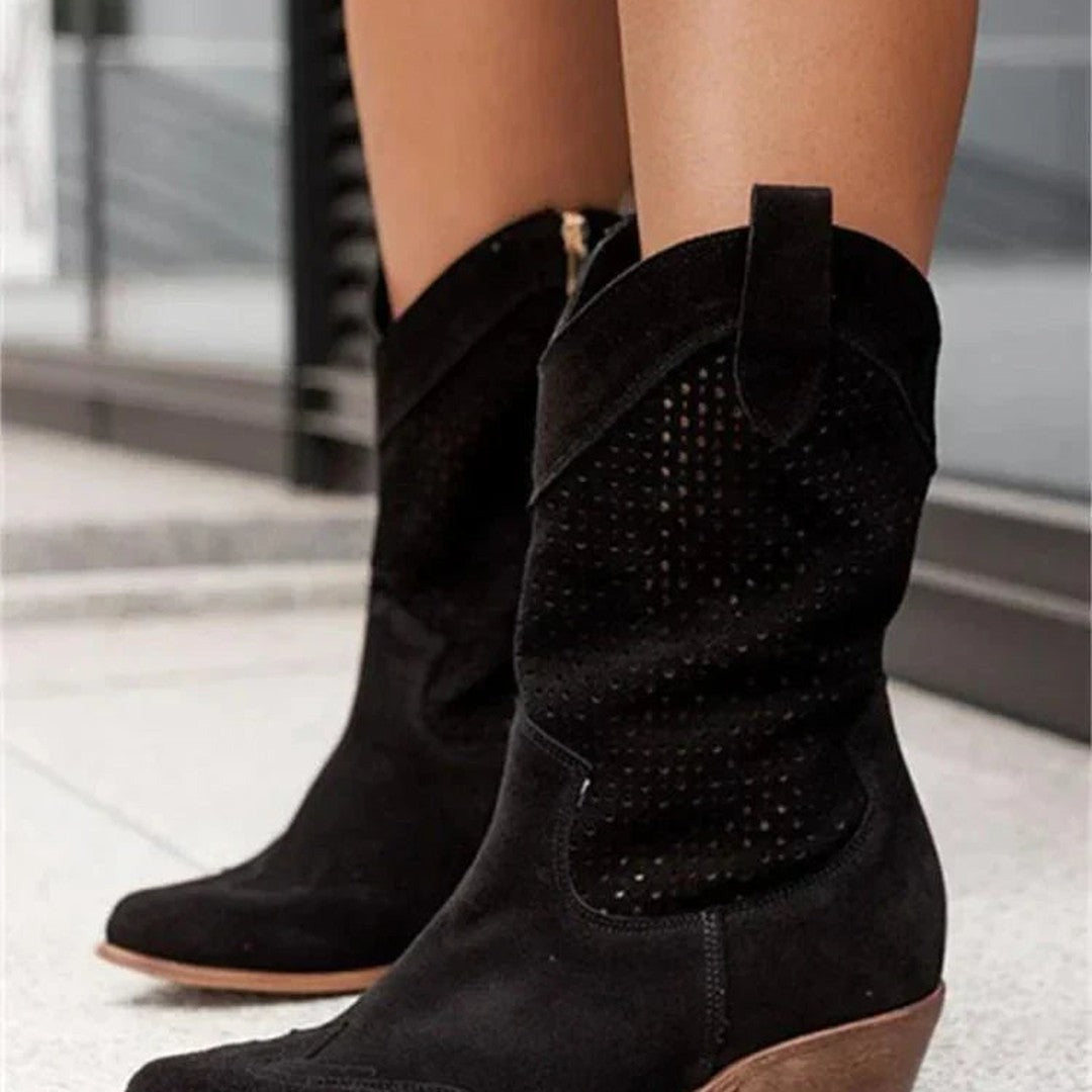 Women's Cowgirl Knee High Boots with Block Heel