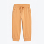 Women's Cropped Joggers with High Waist and Pockets