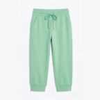 Women's Cropped Joggers with High Waist and Pockets