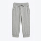 Women's Cropped Joggers with High Waist and Pockets