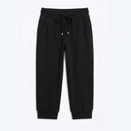 Women's Cropped Joggers with High Waist and Pockets