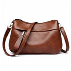 Women's Crossbody Shoulder Bag with Front Zip Pocket