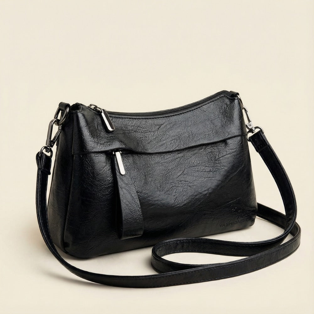 Women's Crossbody Shoulder Bag with Front Zip Pocket