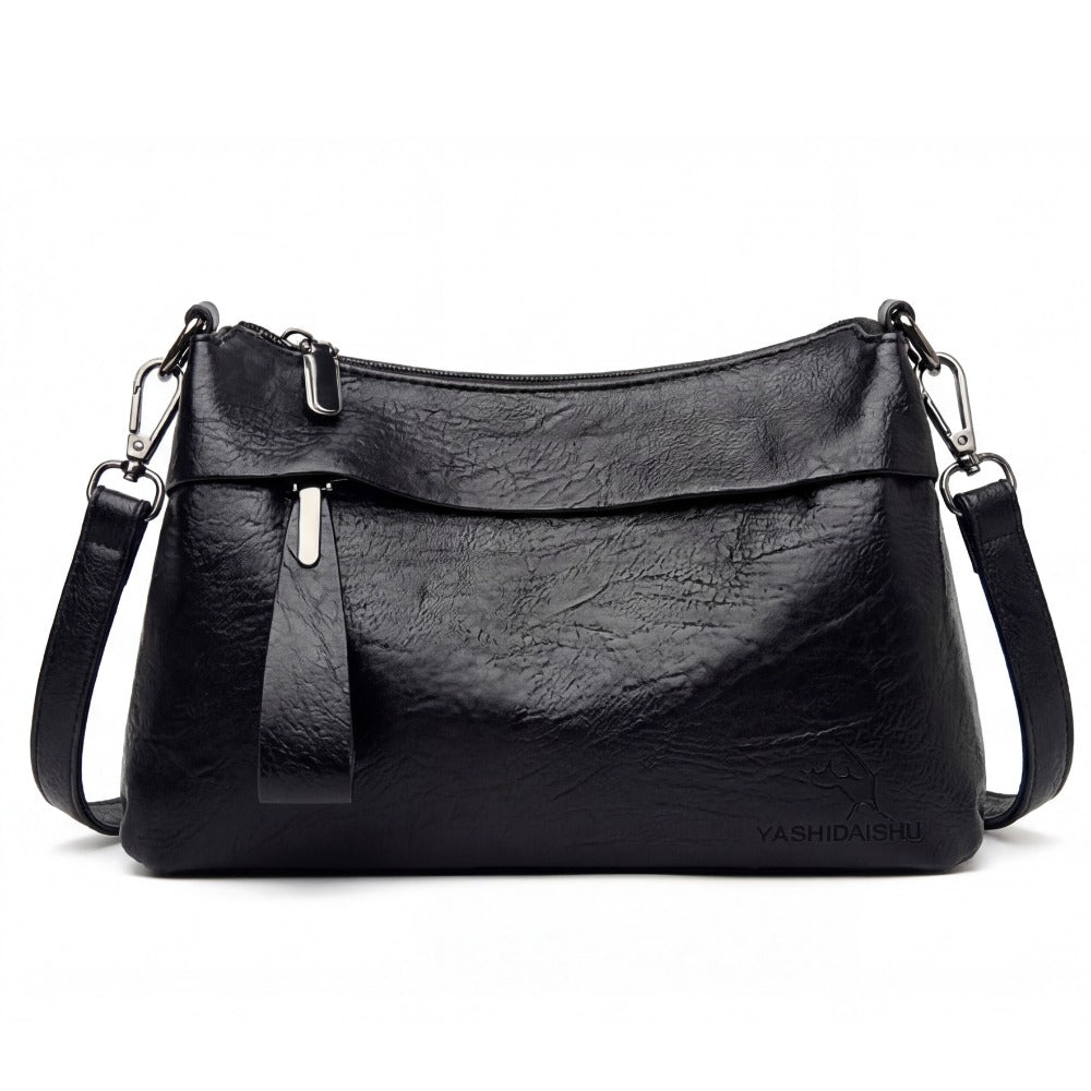 Women's Crossbody Shoulder Bag with Front Zip Pocket