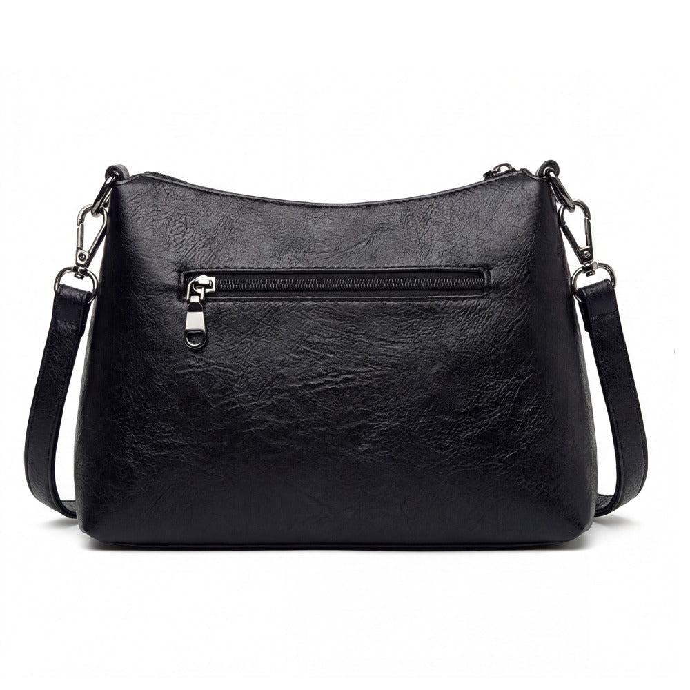 Women's Crossbody Shoulder Bag with Front Zip Pocket
