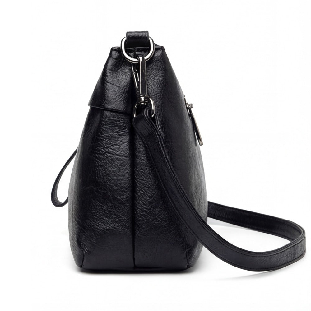 Women's Crossbody Shoulder Bag with Front Zip Pocket