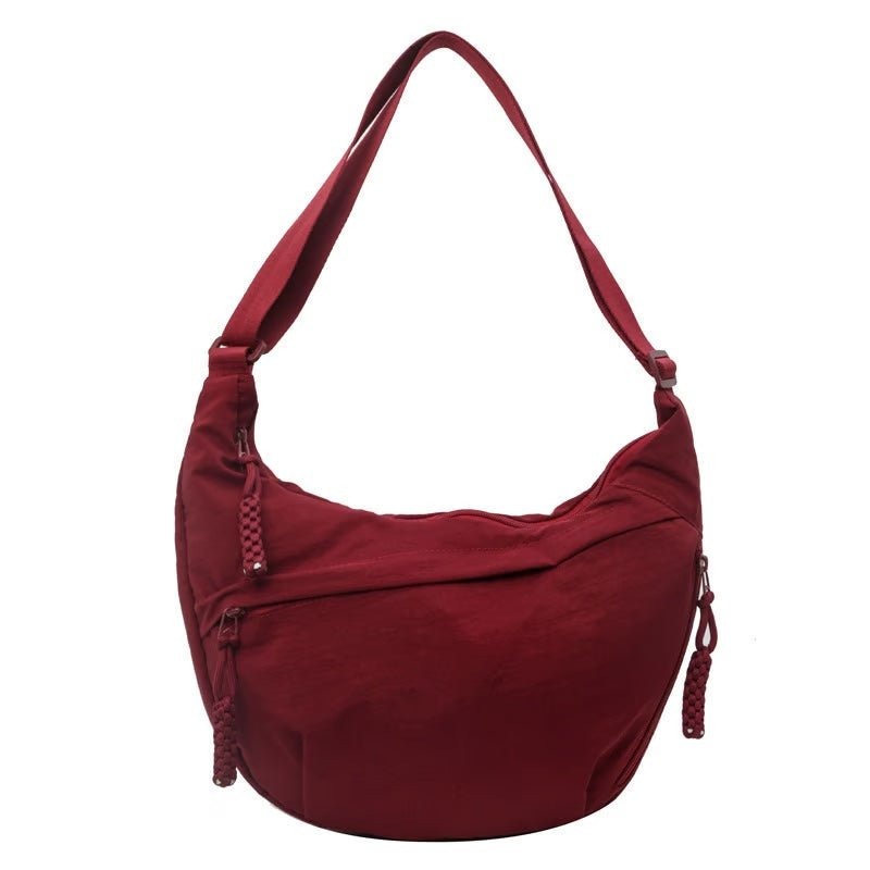 Women's Crossbody Shoulder Bag with Zip Pockets