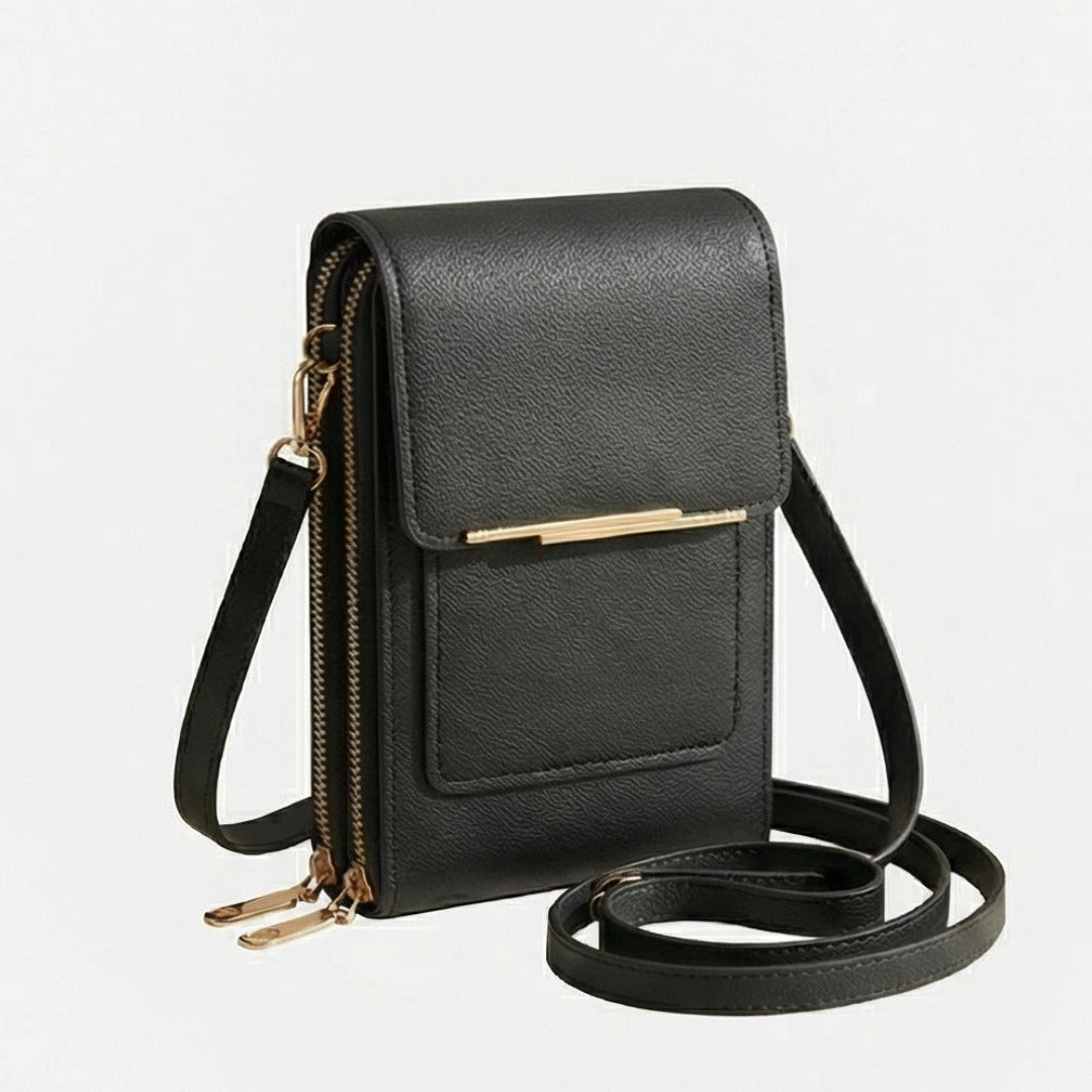 Women's Crossbody Small Bag with Dual Zip and Front Pocket