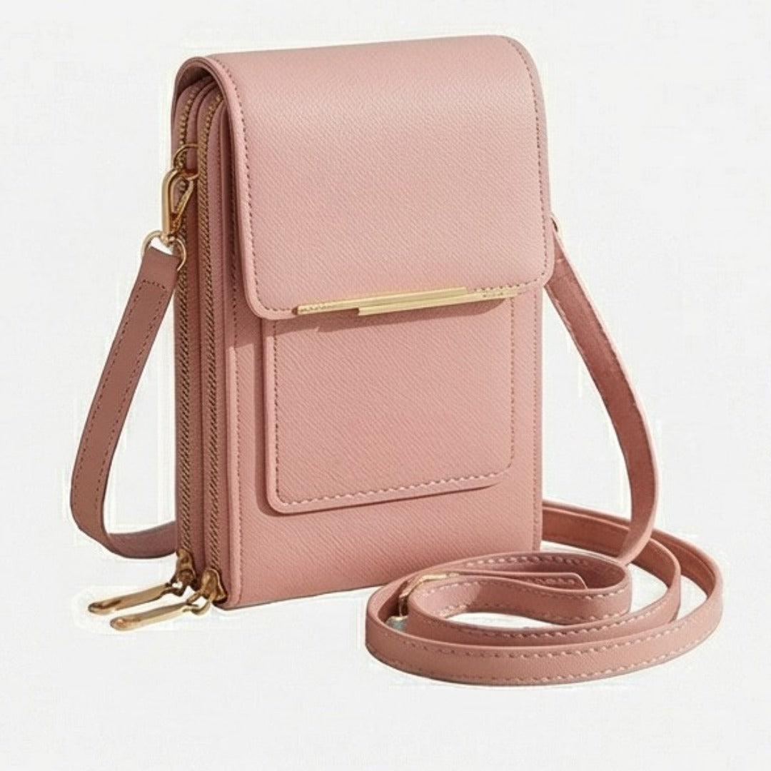 Women's Crossbody Small Bag with Dual Zip and Front Pocket
