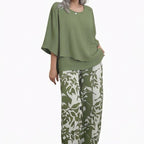 Women's Elegant Two Piece Set with Overlay Top