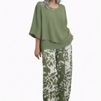 Women's Elegant Two Piece Set with Overlay Top