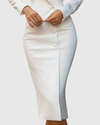 Women's Formal Blazer Midi Dress with Button Front