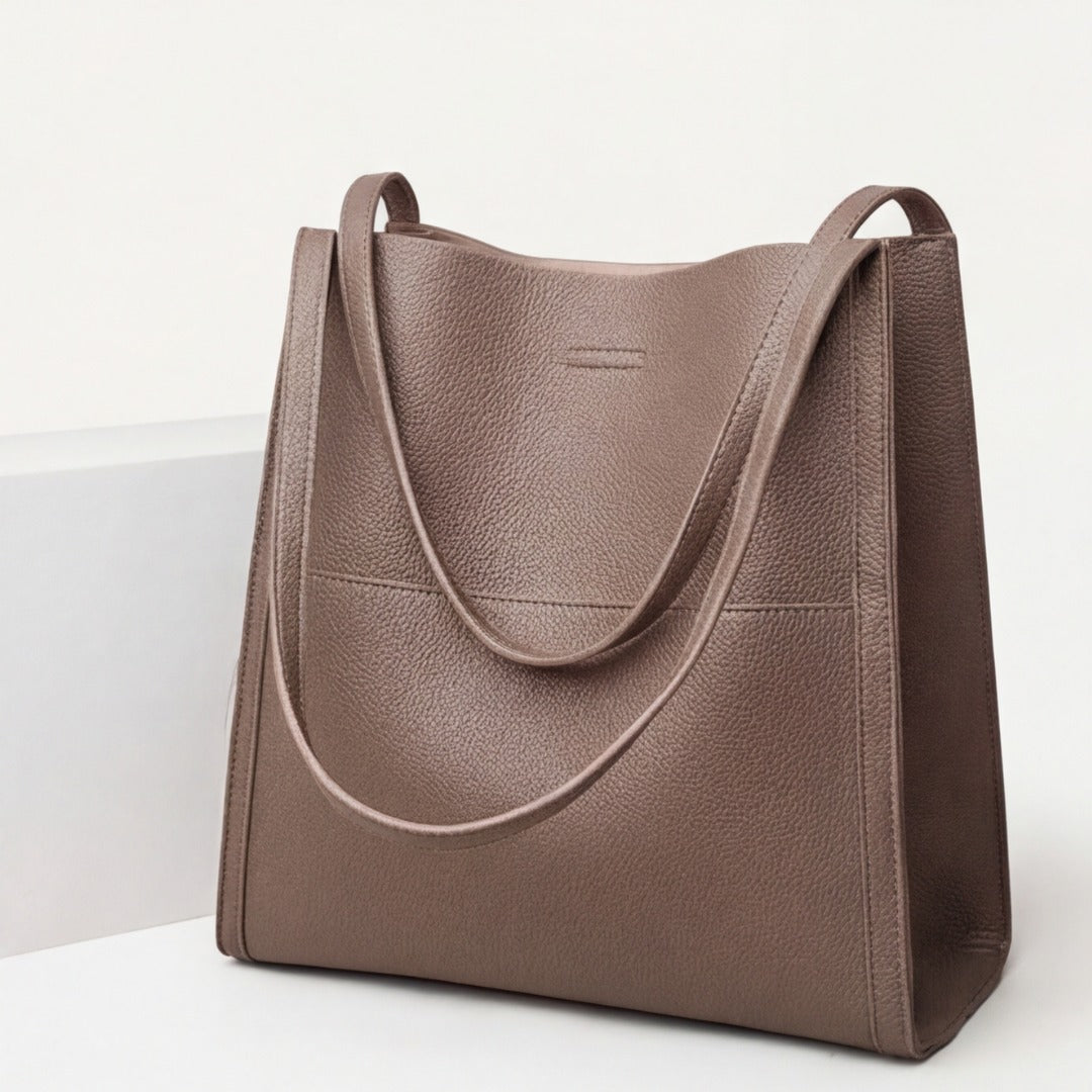 Women's Large Shoulder Tote Bag with Front Pocket