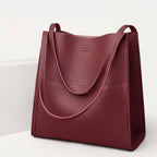 Women's Large Shoulder Tote Bag with Front Pocket