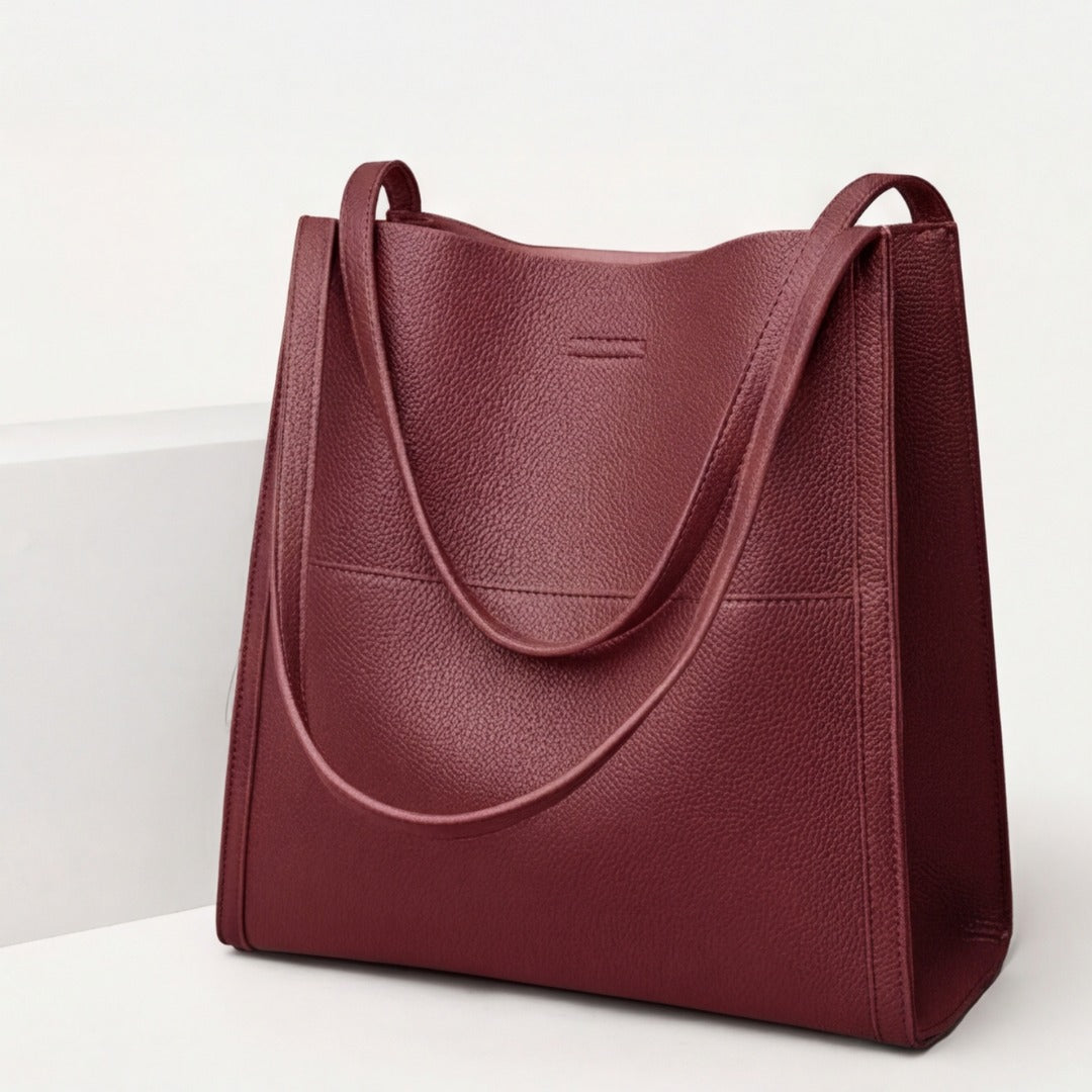 Women's Large Shoulder Tote Bag with Front Pocket