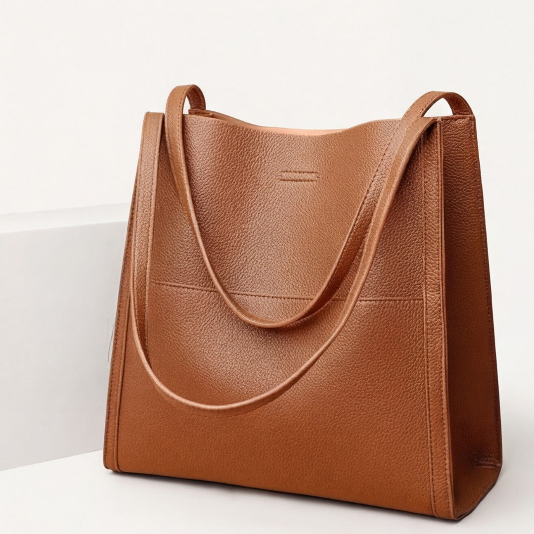 Women's Large Shoulder Tote Bag with Front Pocket