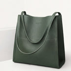 Women's Large Shoulder Tote Bag with Front Pocket