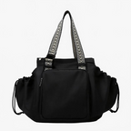 Women's Large Travel Tote Bag with Patterned Shoulder Strap