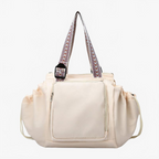 Women's Large Travel Tote Bag with Patterned Shoulder Strap