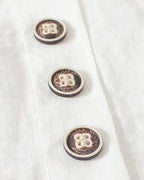 Women's Linen Tunic Blouse with Scoop Neckline and Short Sleeves
