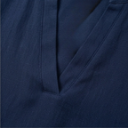 Women's Linen Tunic Blouse with V-Neck