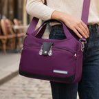 Women's Shoulder Crossbody Handbag with Multi-Compartment Zip