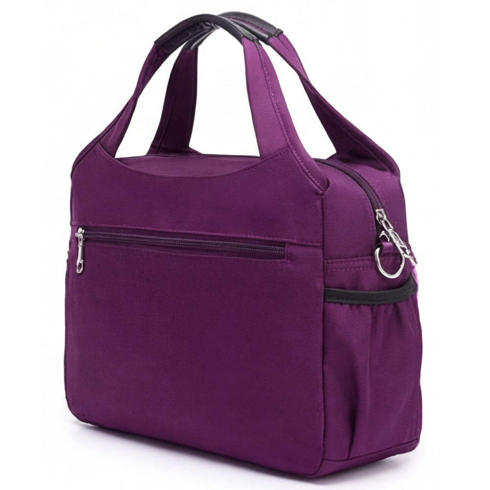 Women's Shoulder Crossbody Handbag with Multi-Compartment Zip