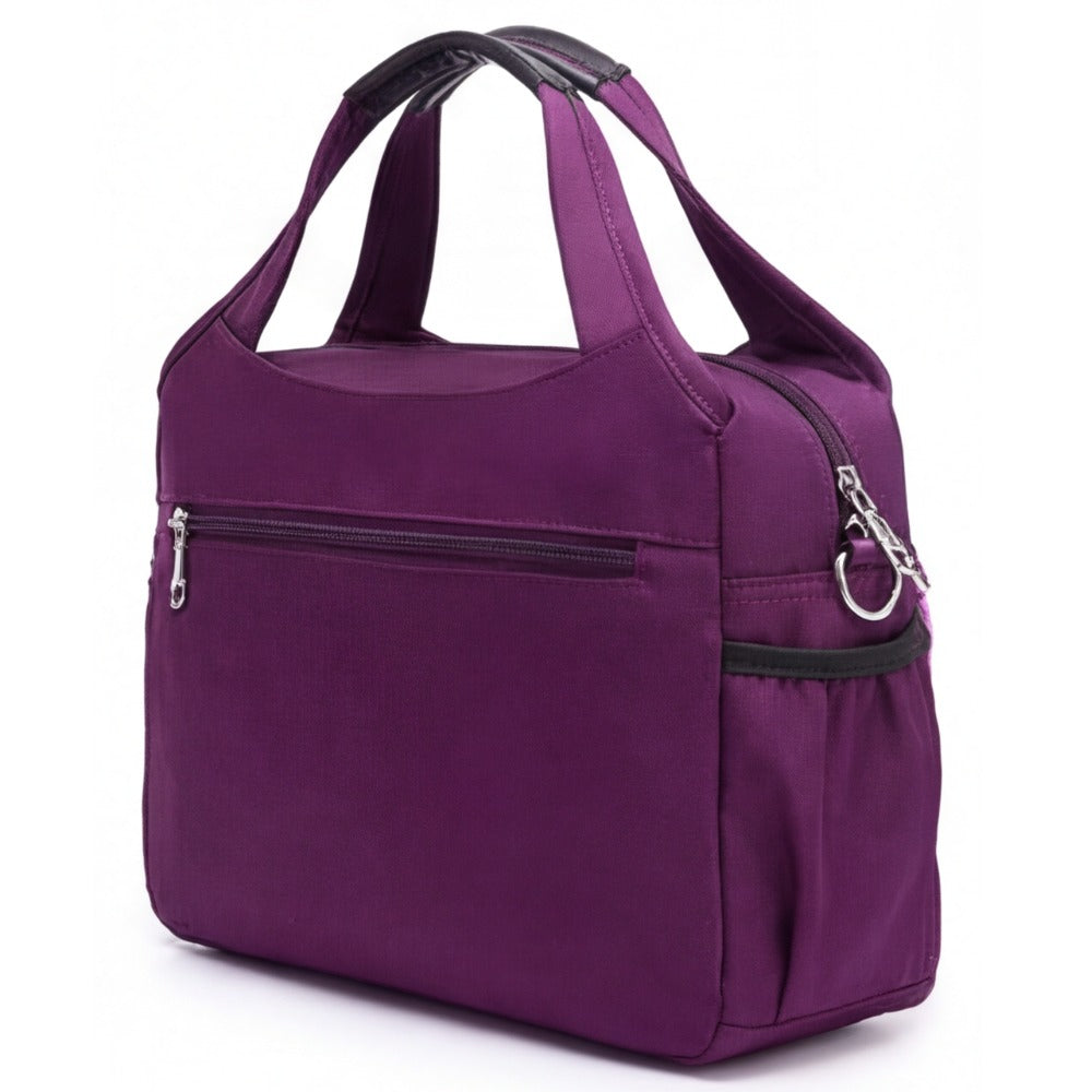 Women's Shoulder Crossbody Handbag with Multi-Compartment Zip