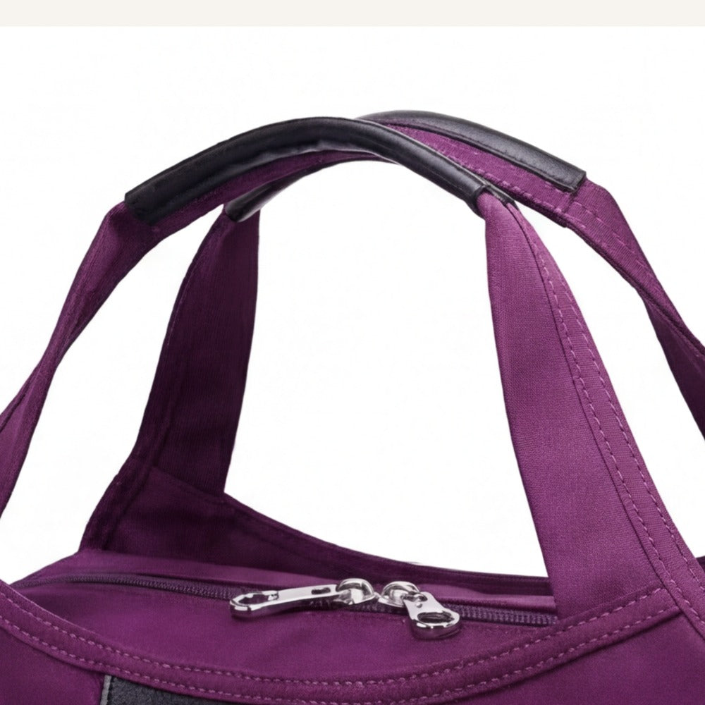 Women's Shoulder Crossbody Handbag with Multi-Compartment Zip