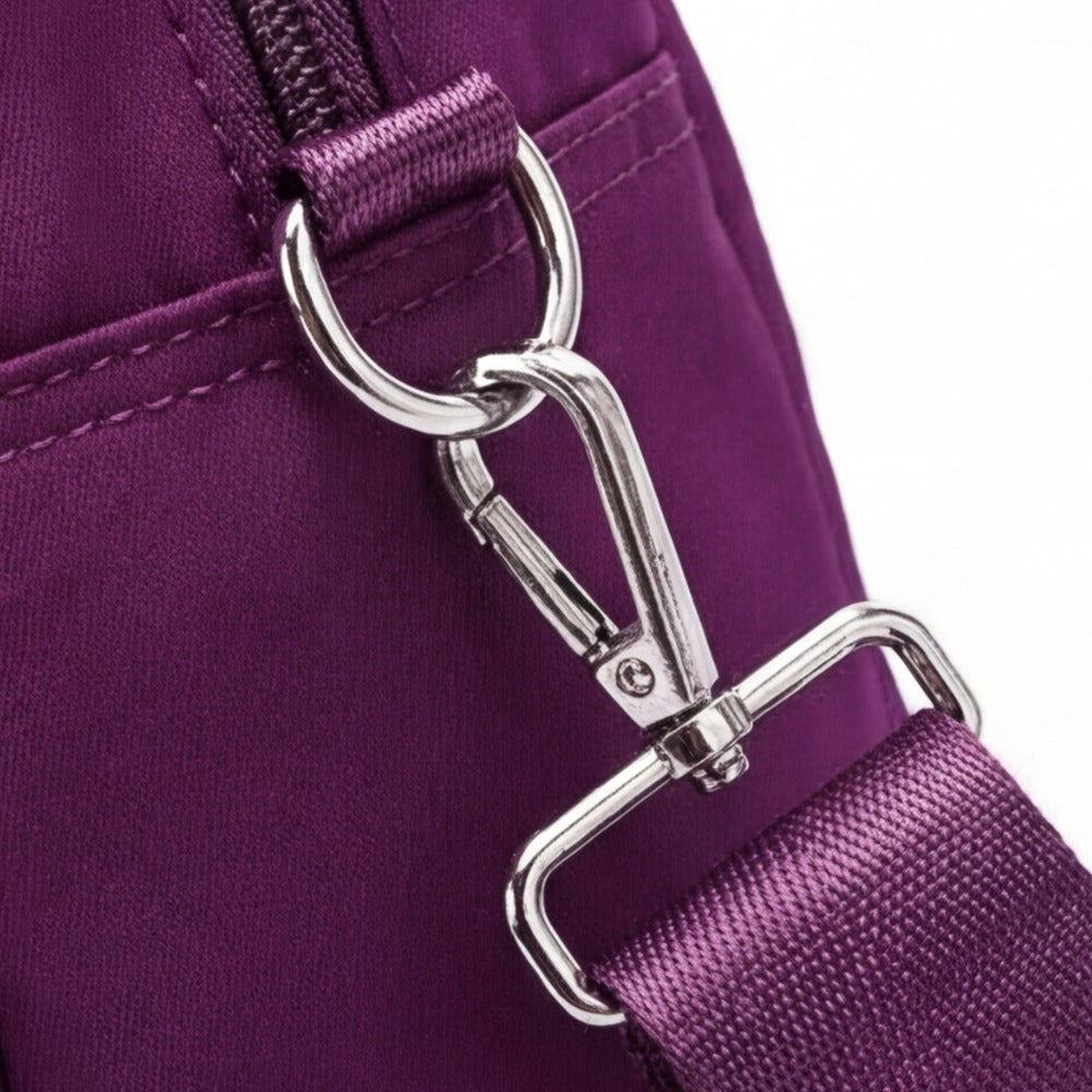 Women's Shoulder Crossbody Handbag with Multi-Compartment Zip