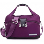 Women's Shoulder Crossbody Handbag with Multi-Compartment Zip