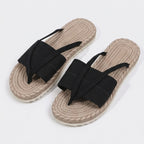 Women's Slip On Platform Sandals with Crossover Strap