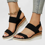 Women's Slip On Platform Sandals with Open Toe