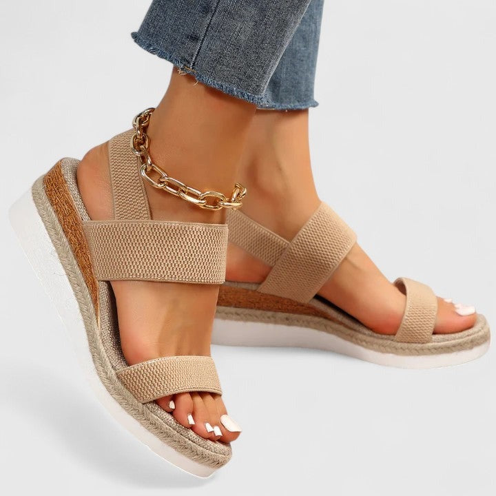 Women's Slip On Platform Sandals with Open Toe