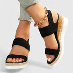 Women's Slip On Platform Sandals with Open Toe